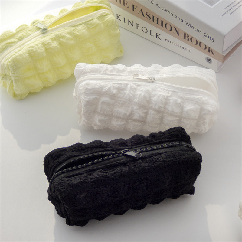 Wholesale Large Capacity Puff Polyester Pencil Case